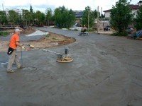Бетонная подготовка под мощение